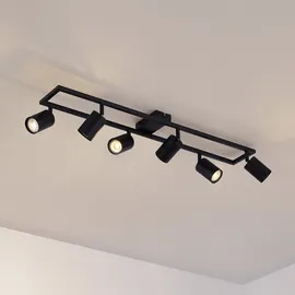 LINDBY Bravius 6-flammig schwarz Metall