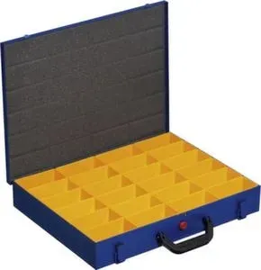 Allit Sortimentskoffer, HxBxT 70x440x370mm, 24 Kästen, Koffer Stahl/Kästen Polystyrol