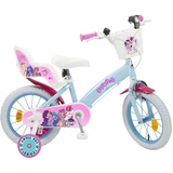 TOIMSA Kinderfahrrad My Little Pony 14 Zoll mit Stützrädern Korb Puppensitz 4-6 Jahre