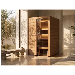 Harvia Utu Small Saunakabine Design-sauna Aus Thermo-espe 122x123x206cm Inkl. Led Beleuchtung
