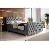 yourhouse24 Boxspringbett Chester Plus (Bonell-Matratze und Topperr), mit zwei Bettkästen - Monolith 92
