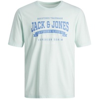 Jack & Jones PlusSize JACK & JONES Herren PLUS »JJELOGO TEE SS O-NECK 2 COL 23/24 Pls, soothing sea, 82920350-4XL