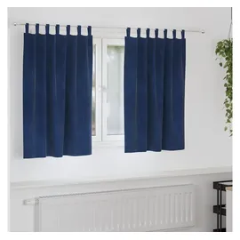 vidaXL Verdunkelungsvorhänge 2 pcs Dunkelblau 140 x 140 cm