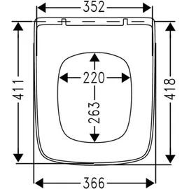 Vigour DERBY Wand-WC mit WC-Sitz Weiß PflegePlus