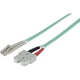 Intellinet Network Solutions Intellinet 751094 Glasfaser LWL Anschlusskabel 5.00m Türkis [1x LC-Stecker - 1x SC-Stecker] 50/125 μ Multimode OM3