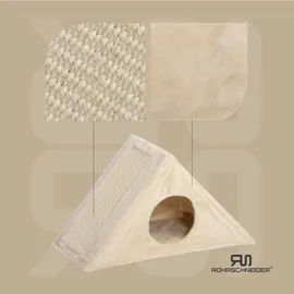 Rohrschneider Kratzpyramide Kratzbrett mit Höhle grau