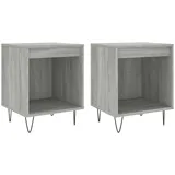 vidaXL Nachttische 2 Stk. Grau Sonoma 40x35x50 cm Holzwerkstoff