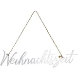 Riffelmacher & Weinberger Weihnachtsfigur Riffelmacher Schriftzug Weihnachtszeit aus Metall silberfarben