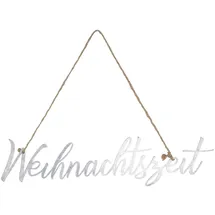 Riffelmacher & Weinberger Weihnachtsfigur Riffelmacher Schriftzug Weihnachtszeit aus Metall silberfarben