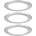 Möbeleinbauleuchten 3er-Set 65mm 3x2 5W 3x180lm 230/12V 3000K Eisen