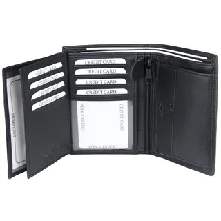 Frentree Leder Geldbörse Herren schwarz