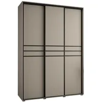 Abiks möbel MÖBEL Kryspol Schwebetürenschrank, Kaschmir, Metall, Nachbildung, 10