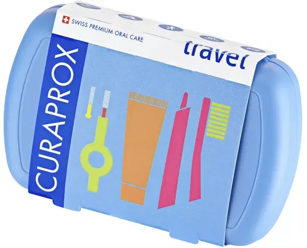 Curaprox Travel Set Zahnbürste & Zahnpasta Be You Blau