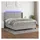 vidaXL Boxspringbett mit Matratze & LED Hellgrau 180x200 cm Stoff
