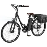 Elektrofahrrad mit Abnehmbarer 36V 13Ah Akku Bis zu 90KM,26 Zoll E Bike mit 7 Gang Getriebe für Herren Damen Pendler Reisen Übung,60N.m 250W Motor City Pedelec mit Aussetzungen und LCD-Display