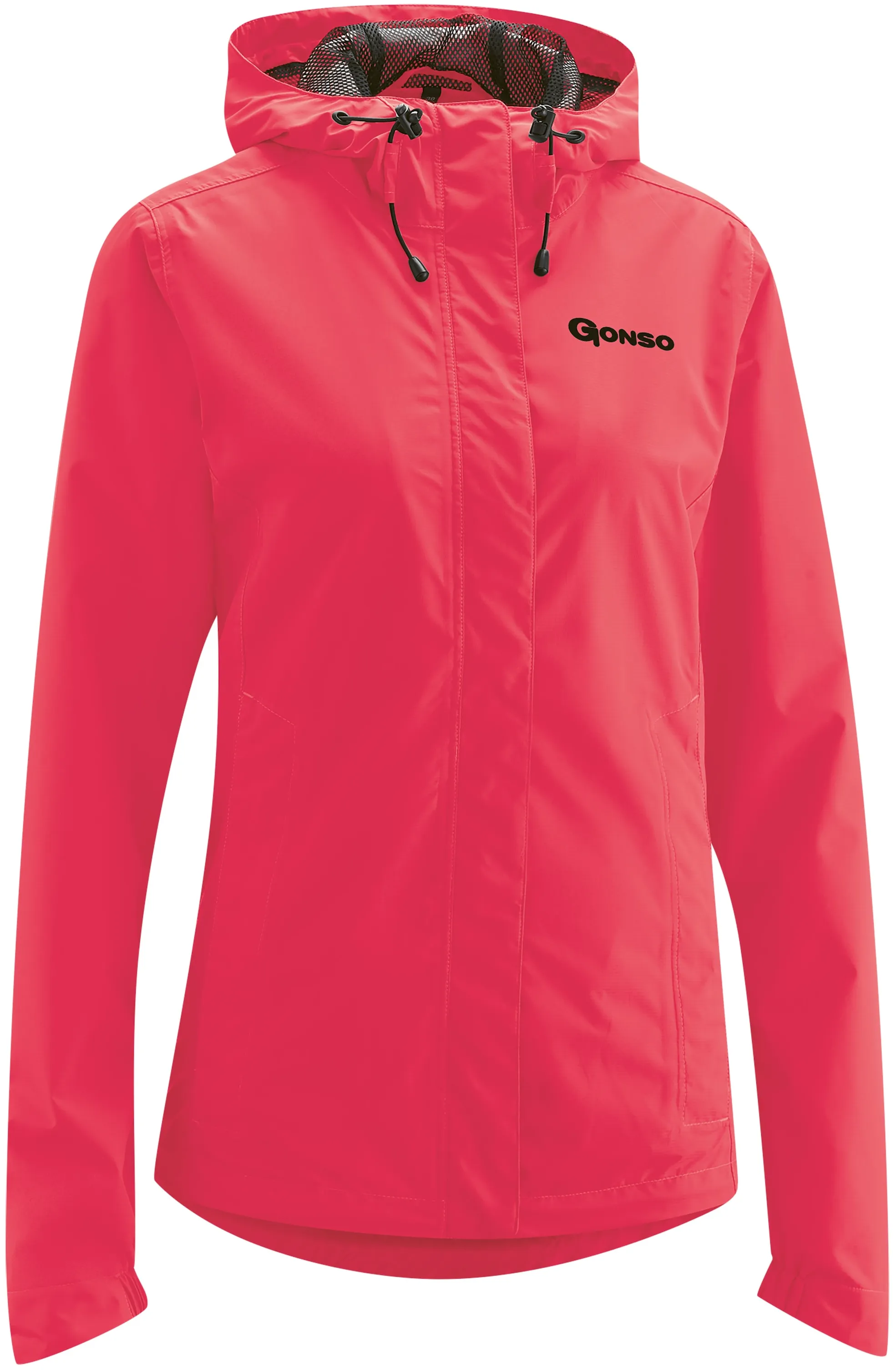 Fahrradjacke »Sura Light«, Damen Regenjacke wind- und wasserdicht, Radjacke mit Kapuze, Gr. 50, neonpink, , 86479863-50