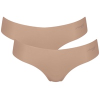 Sloggi Damen String, (2er Pack), nahtlos und unsichtbar sloggi brown