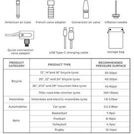 HOTO QWCQB003 Mini-Autokompressor 2,30 Bar