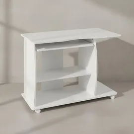 KADIMA DESIGN Laptoptisch Computertisch: 3D-Ecken, Stauraum, Spanplattenkonstruktion, Rollen.