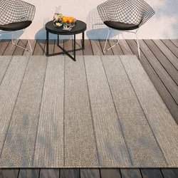 Teppich VILLEROY & BOCH "Isabella", braun (hellbraun), B:115cm H:8mm L:170cm, Polypropylen, Teppiche, In-& Outdoor, Flachgewebe, wetterfest, Terrasse, Balkon, natur, modern