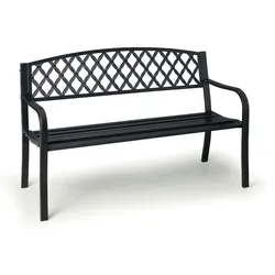 Gartenbank metall GRET mit Rückenlehne, 1270 mm