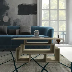 Couchtisch Tandem Design Tisch Wohnzimmertisch Beistelltisch ABS Kanten Ablagen SONOMA EICHE