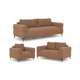 S-Style Couch Strukturstoff 3-Sitzer Rot