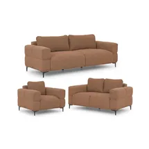 S-Style Couch Strukturstoff 3-Sitzer Rot