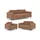 S-Style Couch Strukturstoff 3-Sitzer Rot