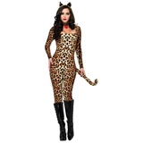 Leg Avenue Kostüm Wildkatze - Kostüm Fasching Karneval Halloween beige|gelb 3XL-4XL
