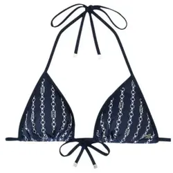 Tommy Hilfiger für Damen. UW0UW05314 Marineblaues Triangel-Bikinioberteil (L), Strandbekleidung, Nachhaltig, Recyceltes Nylon