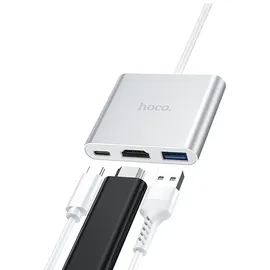 HOCO HB14 Einfach zu verwendender Typ-C, Adapter Typ-C, zu USB3.0+HDTV+PD)