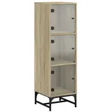 vidaXL Highboard mit Glastüren Sonoma-Eiche 35x37x120 cm