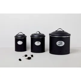 Wenko 3er-Set Vorratsdose Nero", (schwarz,
