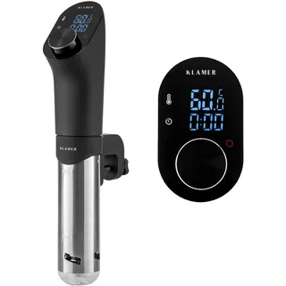 Klamer Sous Vide Stick, 1200 Watt IPX7 wasserdichter Sous Vide Garer mit 3D Zirkulation und 20-95°C Temperaturregelung, Schongarer Timerfunktion und LED Display