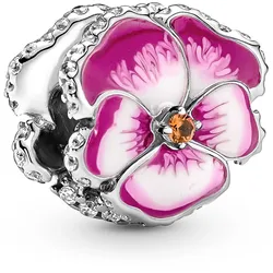 Pandora 790777C01 Charm Silber Pinkfarbenes Stiefmütterchen