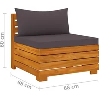 vidaXL 6-tlg Garten-Lounge-Set mit Kissen Massivholz Akazie