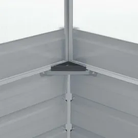 vidaXL Gewächshaus 100 x 100 x 85 cm Grau