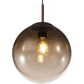 GLOBO Hänge Pendel Leuchte Glas Design Lampe Decken Kugel braun amber Wohn Zimmer Beleuchtung