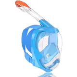 Flyboo Tauchmaske Schnorchelmaske Vollmaske,180-Grad-Sicht Tauchmasken mit Panorama-Vollgesichtsdesign,Sportkameras Kompatible Taucherbrille für Erwachsene Jugendliche