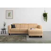 sit&more Ecksofa SIT & MORE "Belluci L-Form", braun (macciato), B:247cm H:85cm T:170cm, Sofas, Ecksofa, inklusive Federkern, wahlweise mit Bettfunktion und Bettkasten