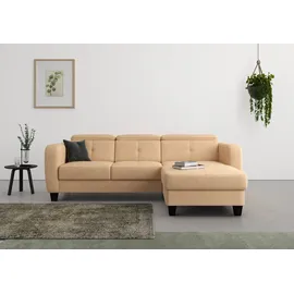 sit&more Ecksofa SIT & MORE "Belluci L-Form", braun (macciato), B:247cm H:85cm T:170cm, Sofas, Ecksofa, inklusive Federkern, wahlweise mit Bettfunktion und Bettkasten