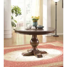 aea Runder Tisch Esstisch Runde Holz Tische Designer Möbel Esszimmer Möbel Esstische - Braun