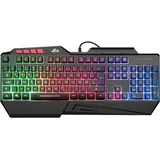 Gaming Tastatur, PC Tastatur Beleuchtet Regenbogen Tastatur USB, 19 Anti-Ghostin
