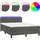 vidaXL Boxspringbett 140 x 200 cm Dunkelgrau