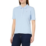 Tommy Hilfiger Damen Poloshirt mit Logostickerei Gr. XS (34), (Well Water), , 13120139-XS