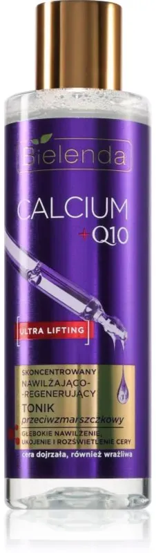 Bielenda Calcium + Q10 Concentrated moisturizing and regenerating anti-wrinkle tonic Feuchtigkeitstonikum gegen Falten 200 ml