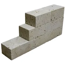 WOHNRAUSCH Travertin-Mauersteine LxB: 20-50 x 18-20 cm, (0,5 m2), beige, Oberfläche: offenporig/gesägt/getrommelt