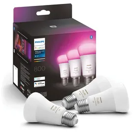 Philips Hue White and Color Ambiance E27 6,5W Bluetooth 3er-Set (929002489603)