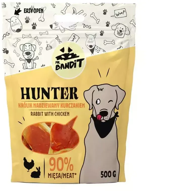 Mr Bandit Hunter Kaninchenohren gefüllt mit Huhn 500g (Rabatt für Stammkunden 3%)